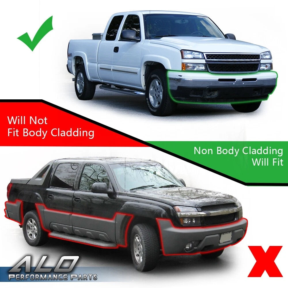 LED DRL Bumper Headlights + Smoke Tail Lights for Chevy Silverado (2003–2007)