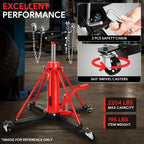 Transmission Jack for Universal Use (2204 lbs, Steel, Hydraulic, Swivel Wheels)