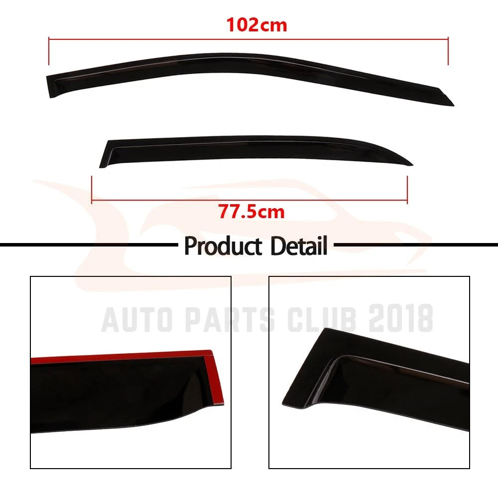 Set of 4 Window Visor Guards for Honda Accord Sedan (2003–2007)