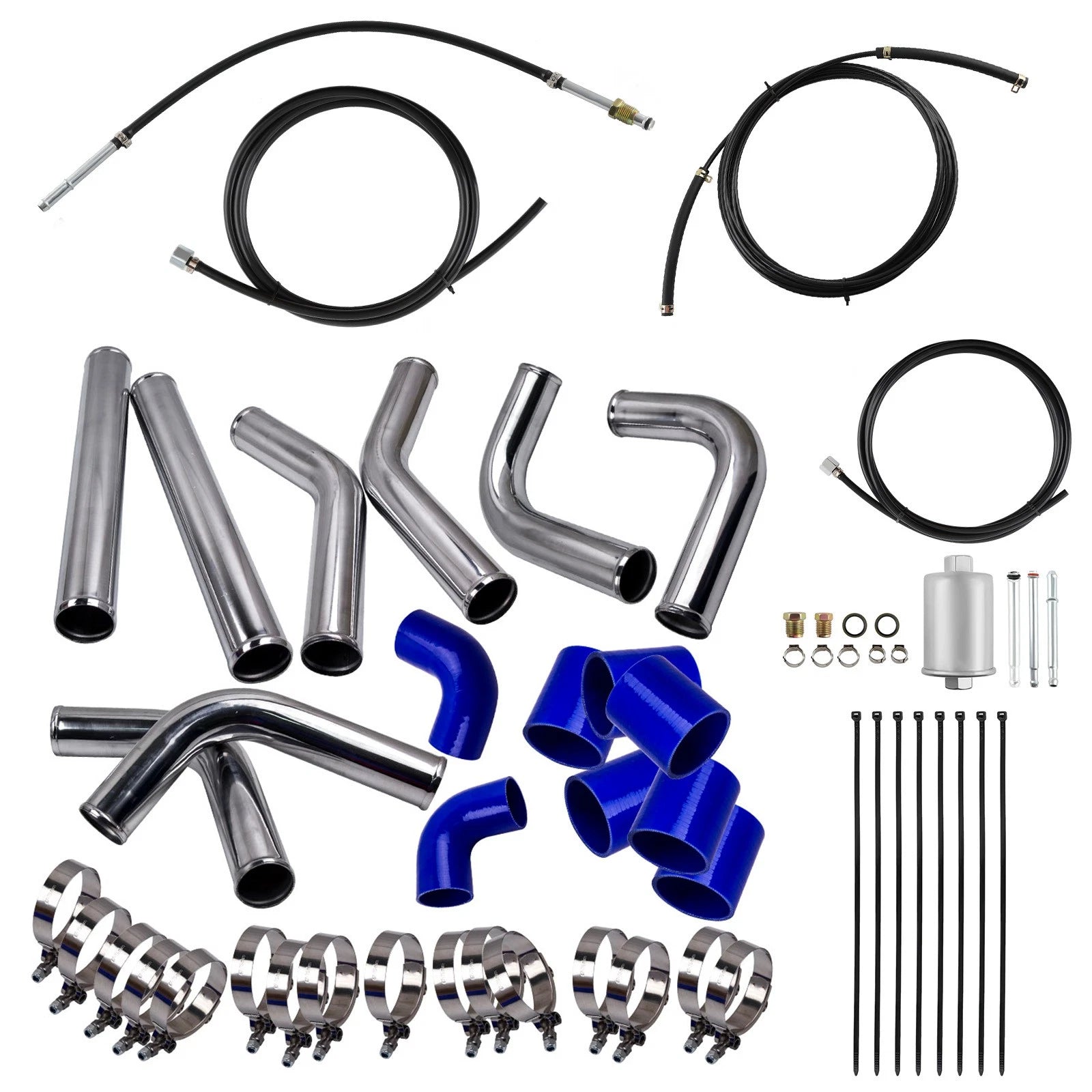 2.5-Inch Universal Aluminum Intercooler Turbo Pipe Kit for 2018–2022