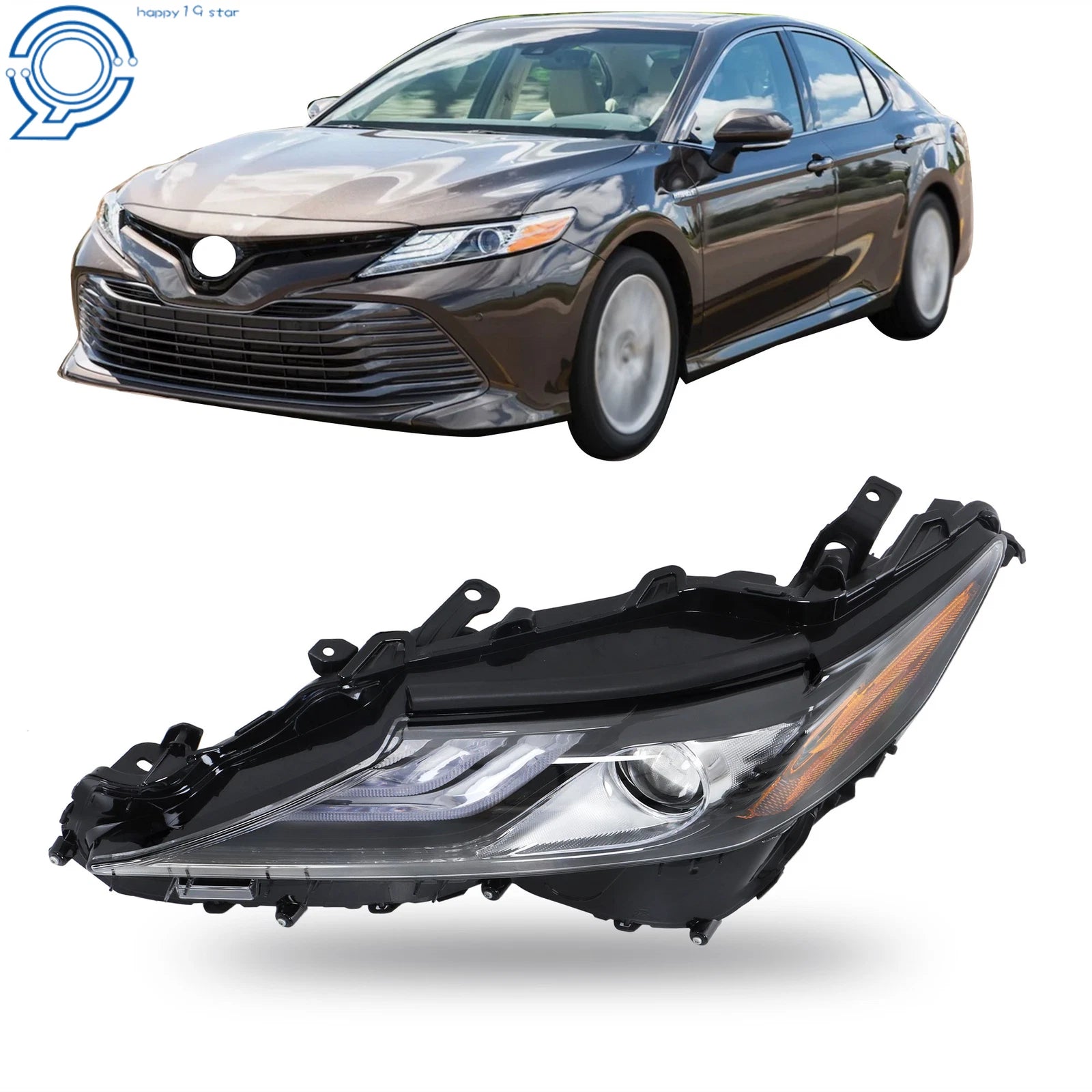 Full LED Headlight Assembly for Toyota Camry (2021-2022) Black Driver Side