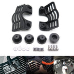 Black Finned Slotted Head Bolt Spark Plug Covers Kit for Harley Touring (1999–2014)