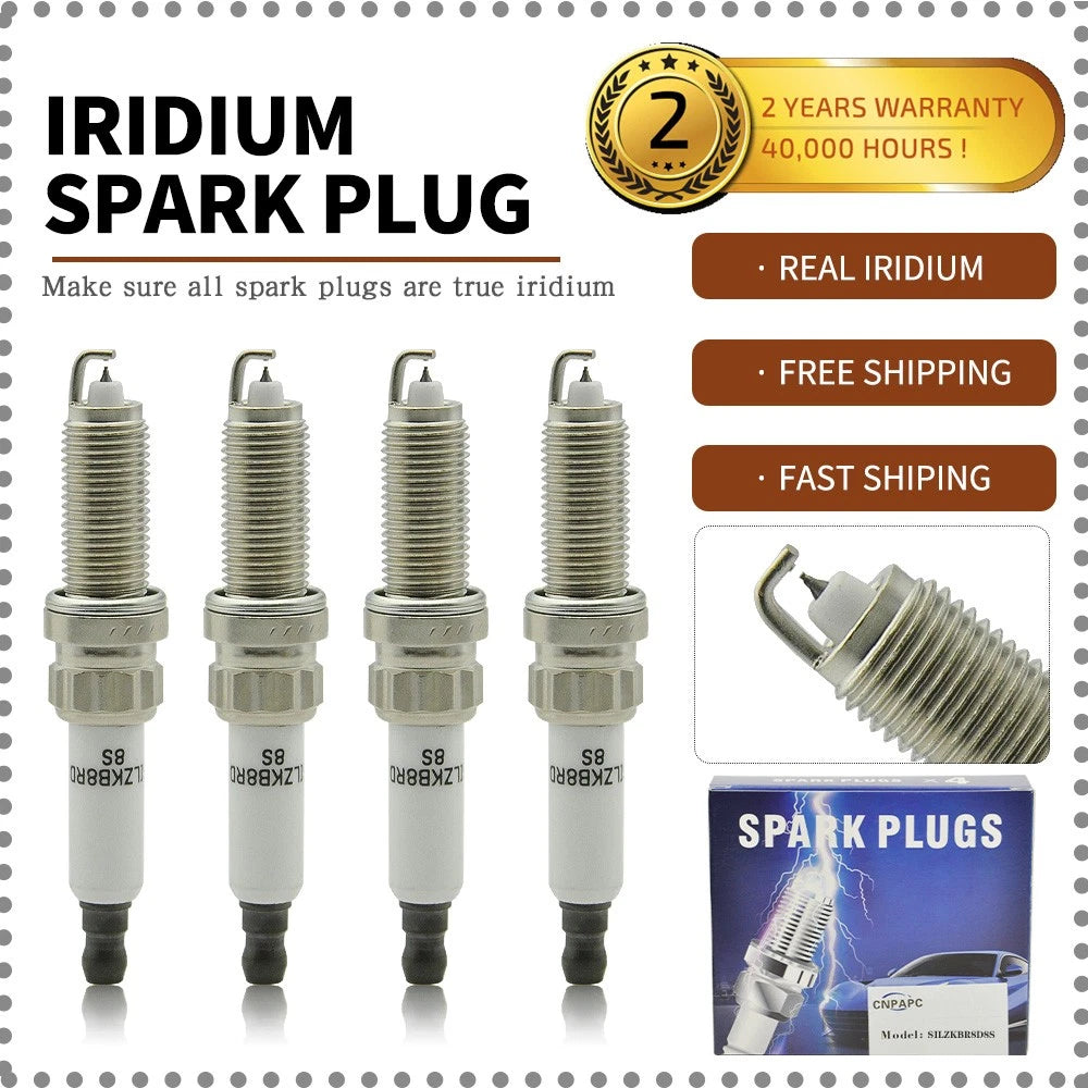 Set of 4 Iridium Spark Plugs SILZKBR8D8S (97506) for BMW 12120039664