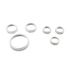 Silver AC Stereo Tune Knob Headlight Switch Covers for Ford Bronco (2021-2022)