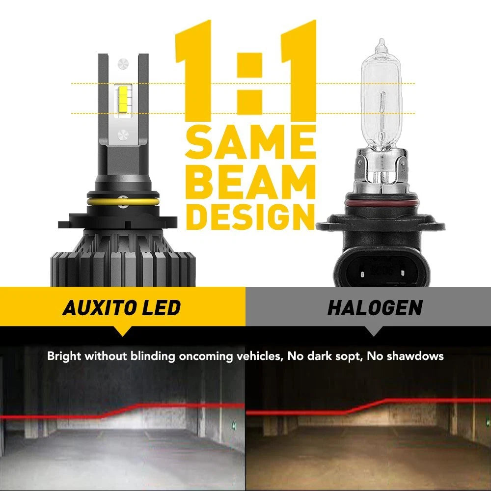 2X AUXITO 9005 HB3 LED Headlight Kit for Hi Low Beam Bulbs (6500K)