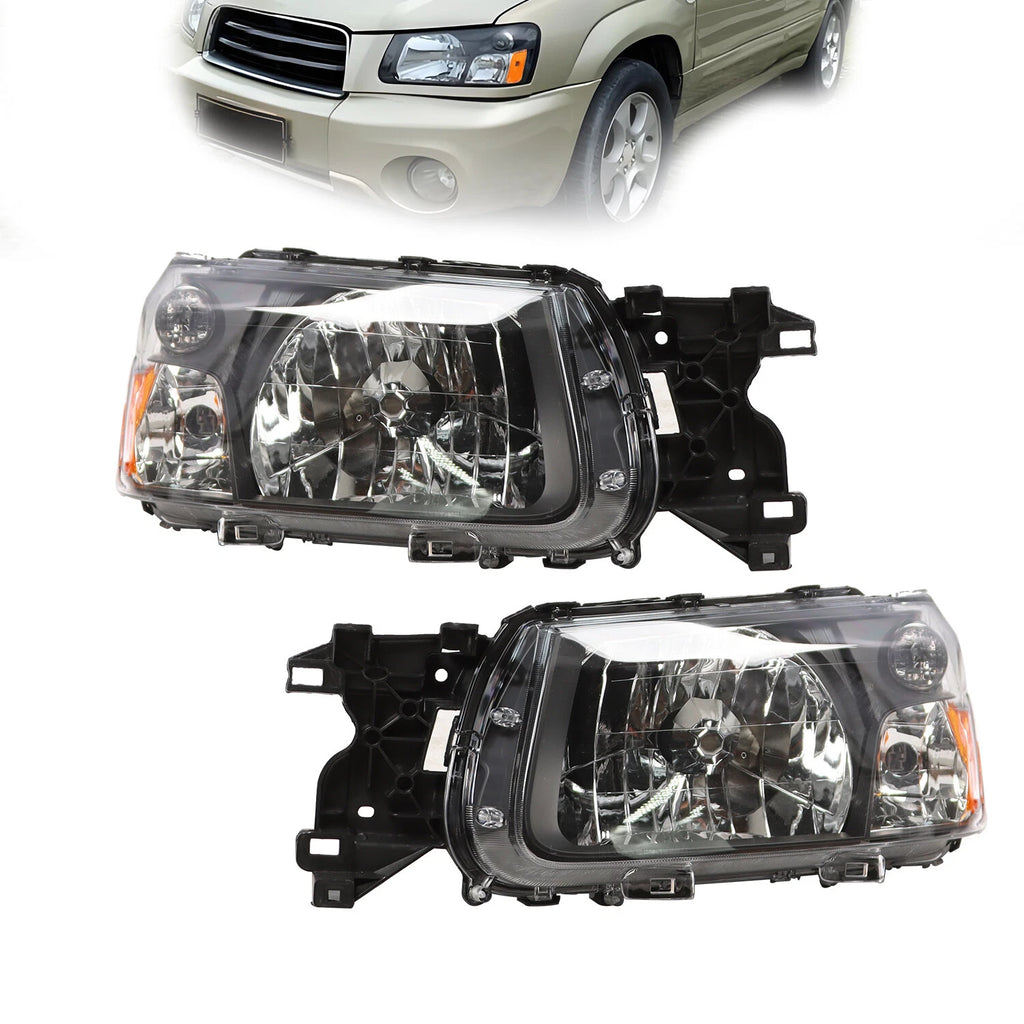 Set of 2 Headlights for Subaru Forester (2003–2004)