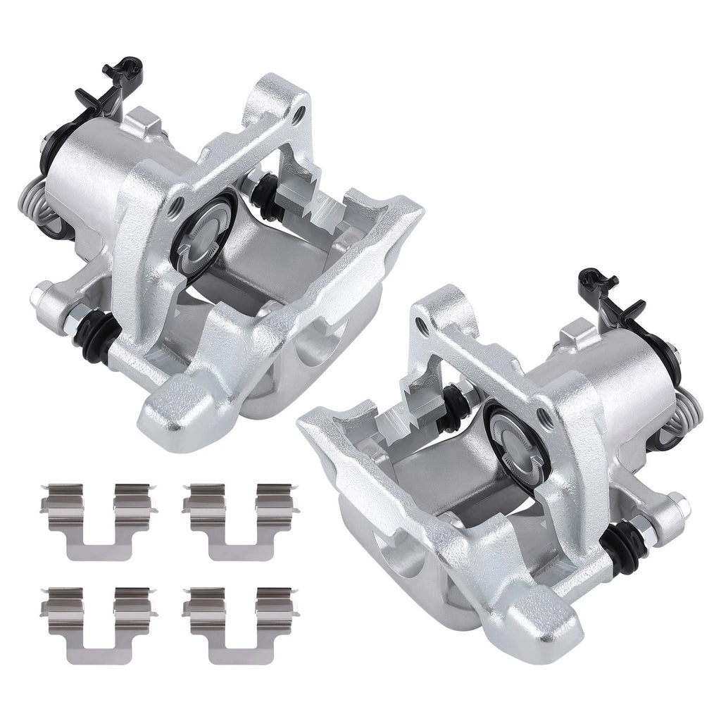 Rear LH & RH Brake Calipers w/ Bracket for Audi A3 (2008) & VW Golf (2010)
