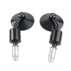 CNC Black 7/8" Round Bar End Mirrors for Universal Motorbike