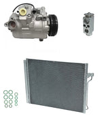 AC Compressor Kit With Condenser for BMW 550i 4.8L V8 (2006)