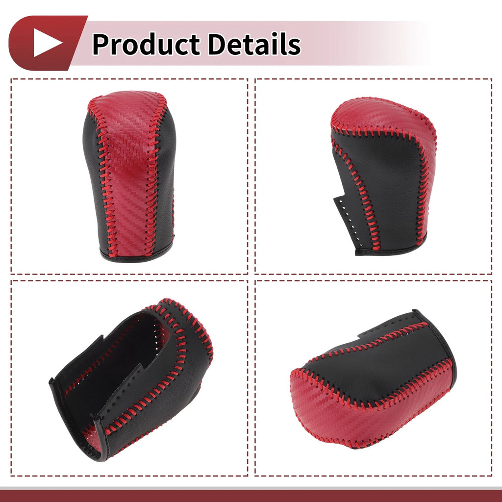 Gear Shift Knob Cover for Honda Inspire (1Pc, Red Faux Leather)