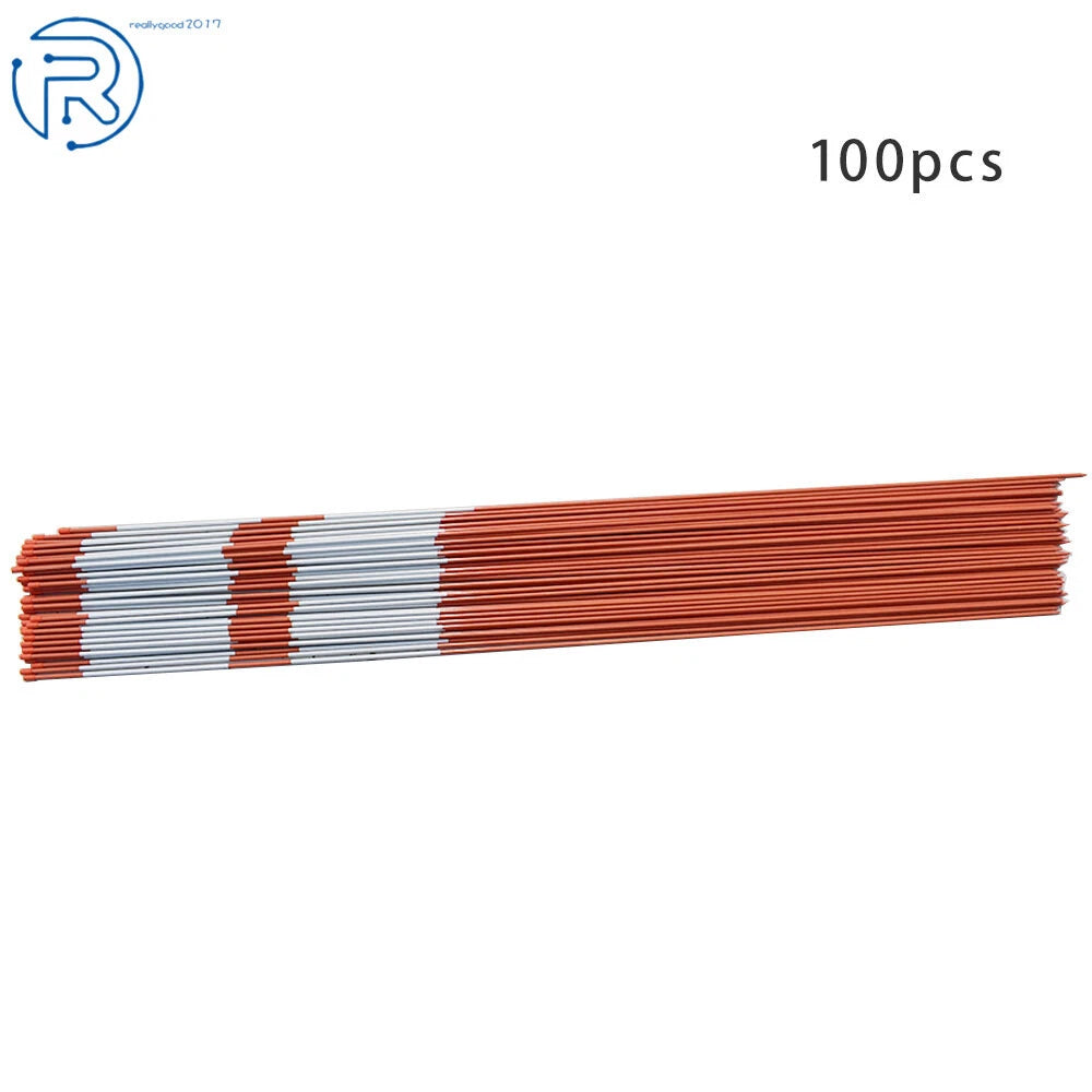 Set of 100 Reflective Snow Stakes for Driveway Markers (6 FT)