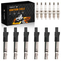 Ignition Coil & Iridium Spark Plug Kit for Volkswagen R32 Eos (2006–2010)