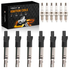 Ignition Coil & Iridium Spark Plug Kit for Volkswagen R32 Eos (2006–2010)