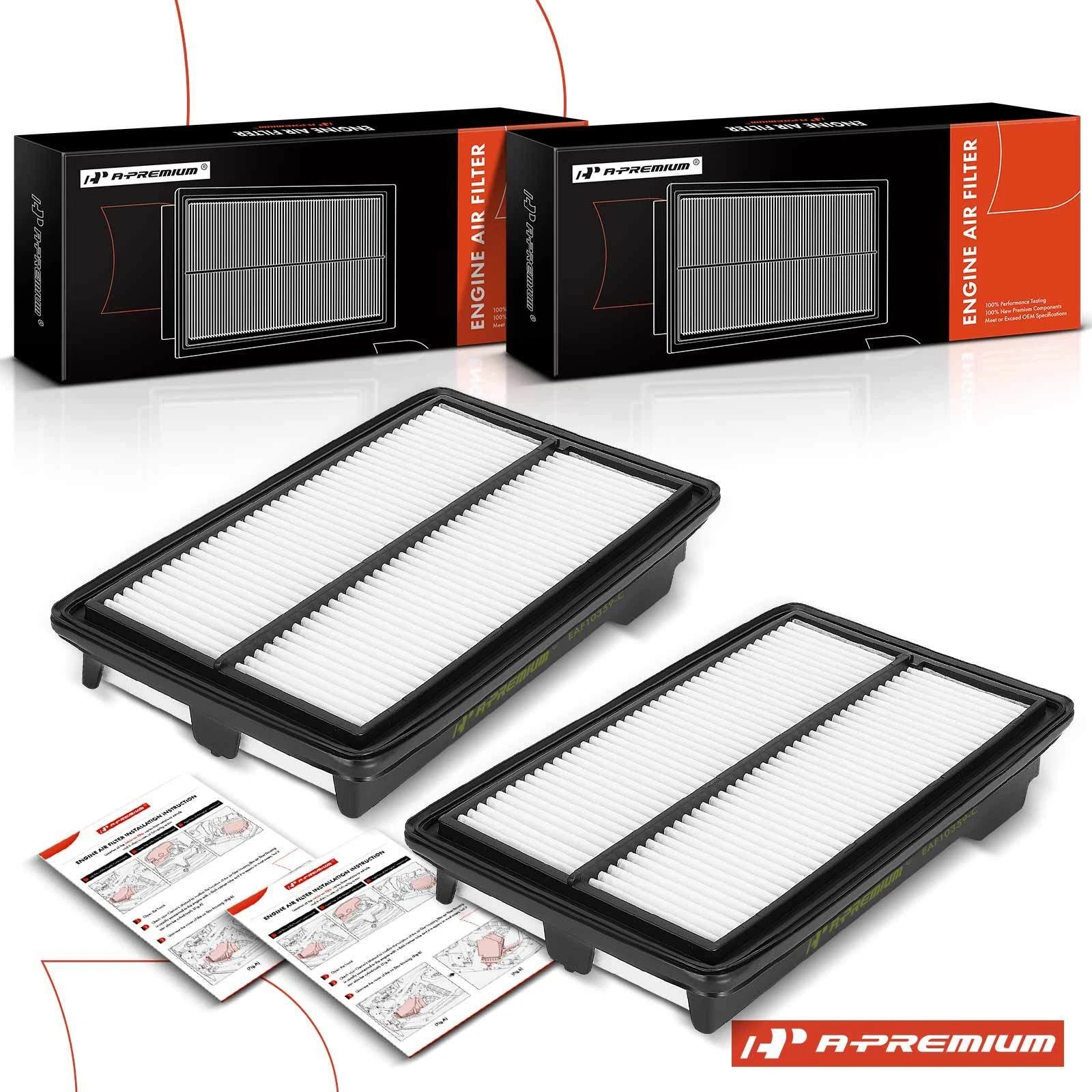 2X Engine Air Filter for Honda Civic (2006–2011) Element (2007–2011)