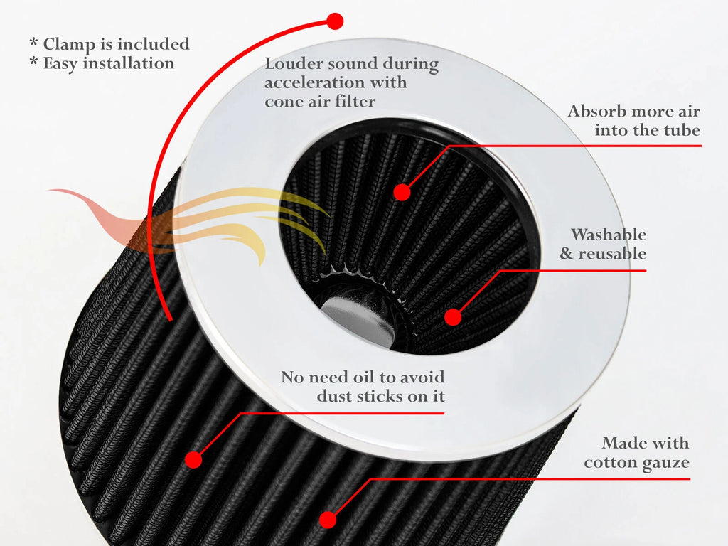 4" Black Heat Shield Cold Air Intake for Dodge 300/Challenger SRT8 (2005–2010)