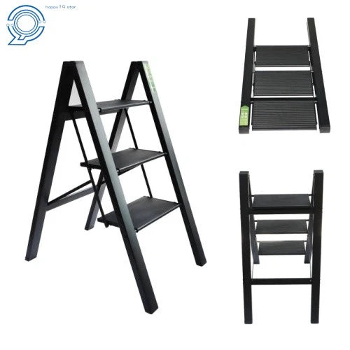 3 Step Folding Ladder with Wide Anti-Slip Pedal for Home Use