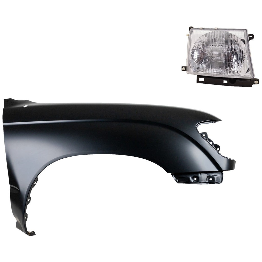 Fender and Headlight Kit for Toyota Tacoma (1997–2000) Primed Passenger Side