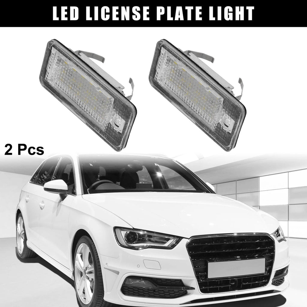 2X LED License Plate Light for Audi A3 A4 A5 A6 A8 S3 S4 S5 S6 S8 (2000–2023)