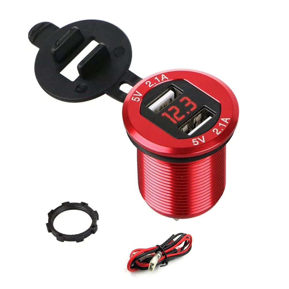 Dual USB Car Charger for Universal Use (12V-24V)