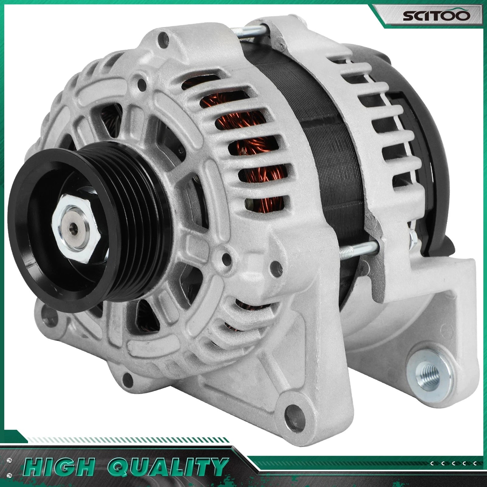 Alternator for Chevrolet Aveo (2009–2011) L4 1.6L 95Amp 12V CW 5-Groove