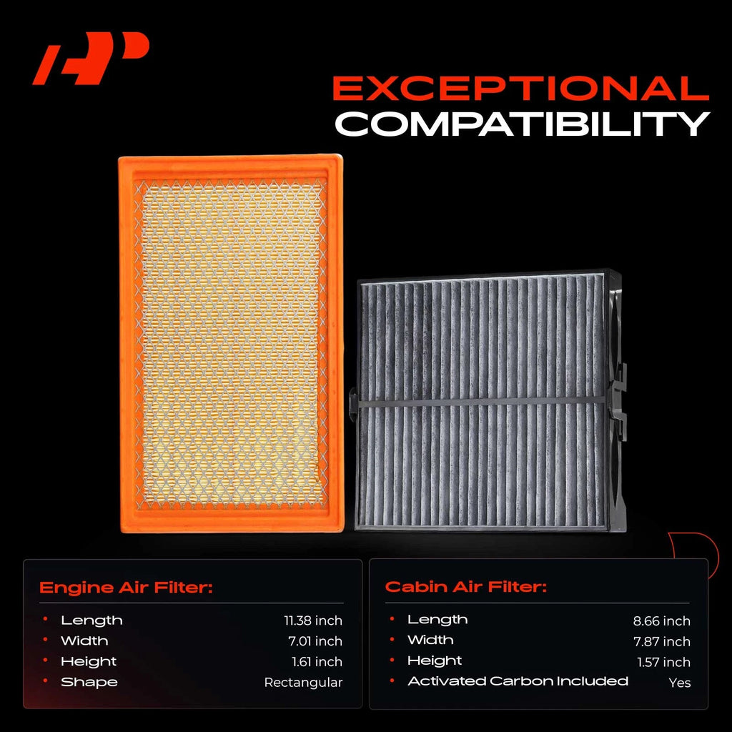 Engine & Active Carbon Cabin Air Filter for Subaru Forester (2004-2008)