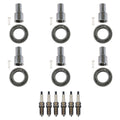 Set of 6 Denso Iridium Spark Plugs & Coil Boots for Lexus GS450h (2007–2011)