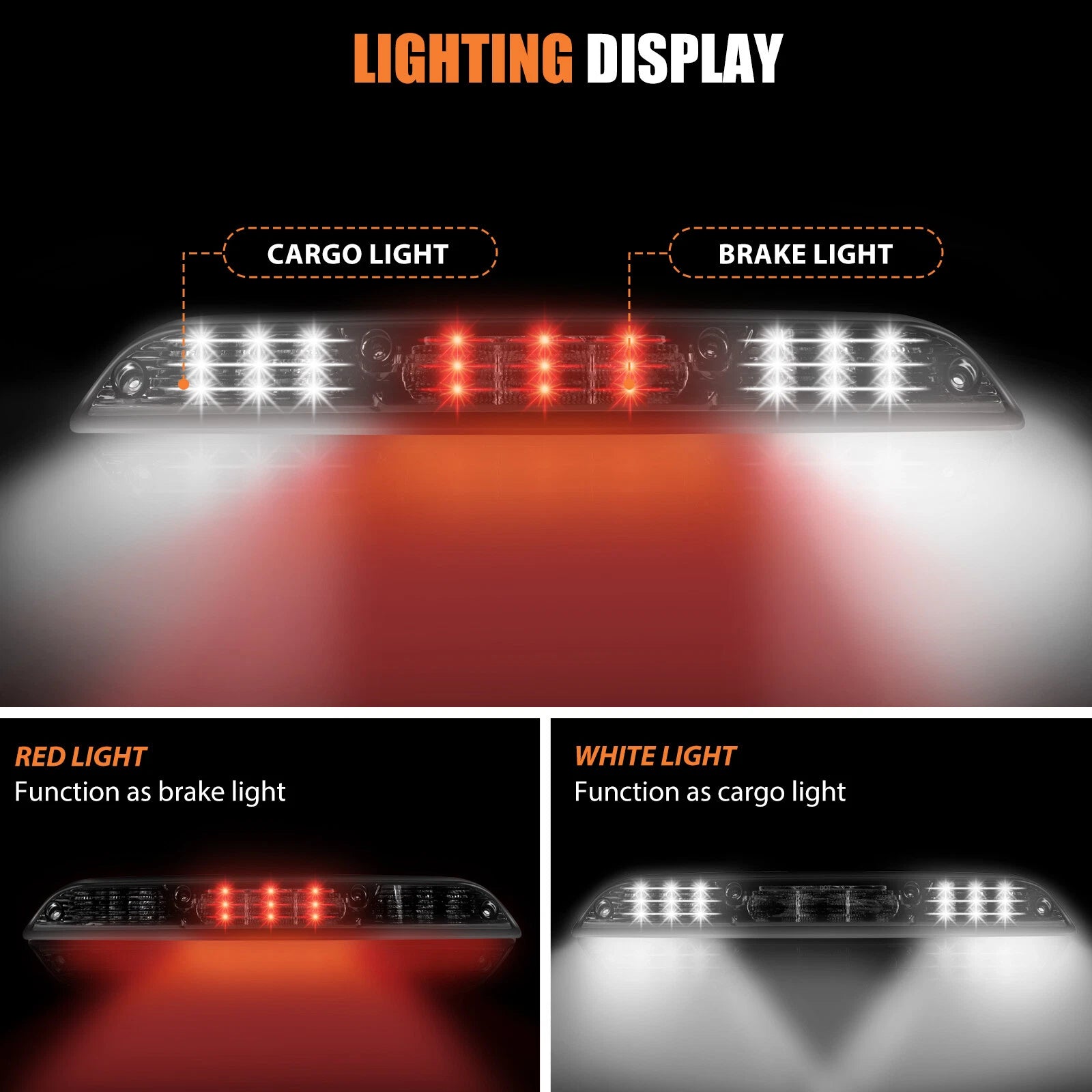LED Third Brake Light for Ford F150 (2015-2018) Chrome Housing