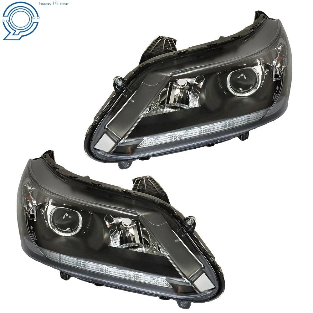 2X Headlamp for Honda Accord (2013–2015) Halogen with LED DRL