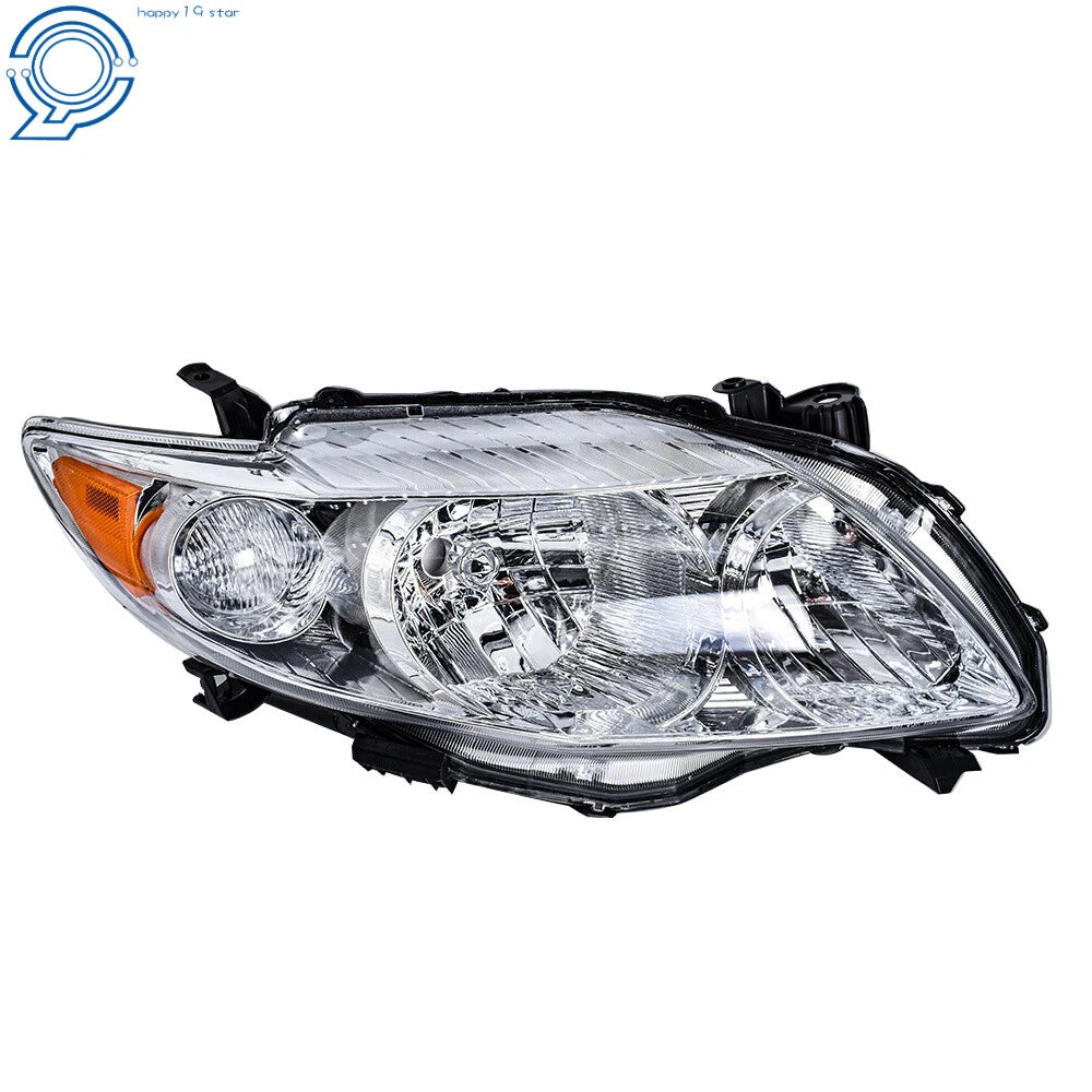 Halogen Headlights Set for Toyota Corolla (2009–2010) Chrome Housing
