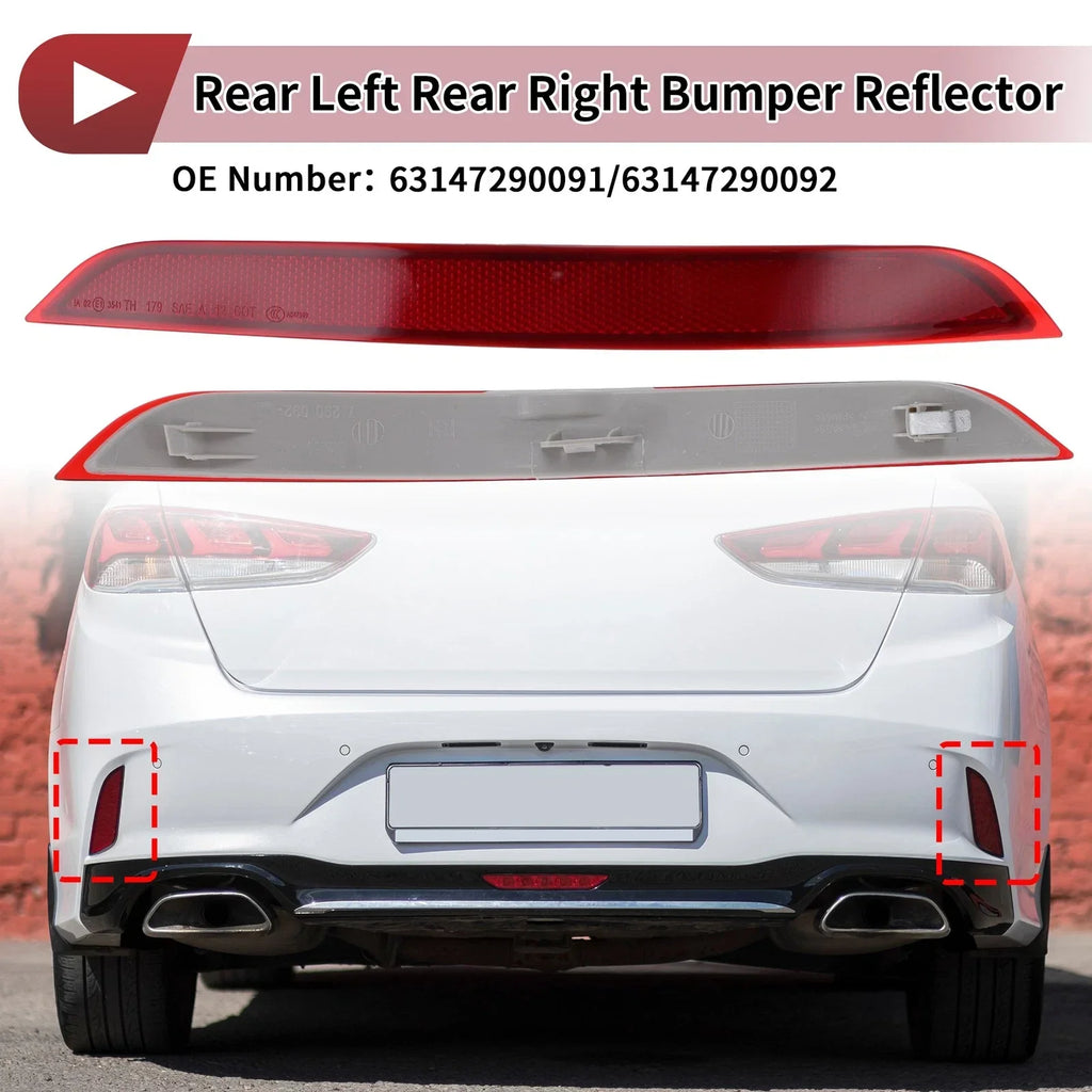 1 x Pair Rear Left Rear Right Bumper Reflectors for BMW X5