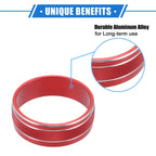 3pcs AC Switch Knob Cover Ring for Jeep Wrangler JK JKU (2011–2018) Red