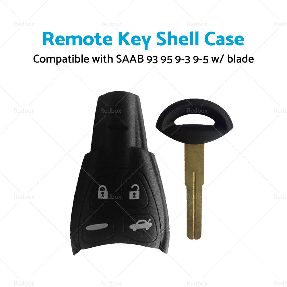 Set of 4 Button Remote Key Shell Case for Saab 93 95 9-3 9-5