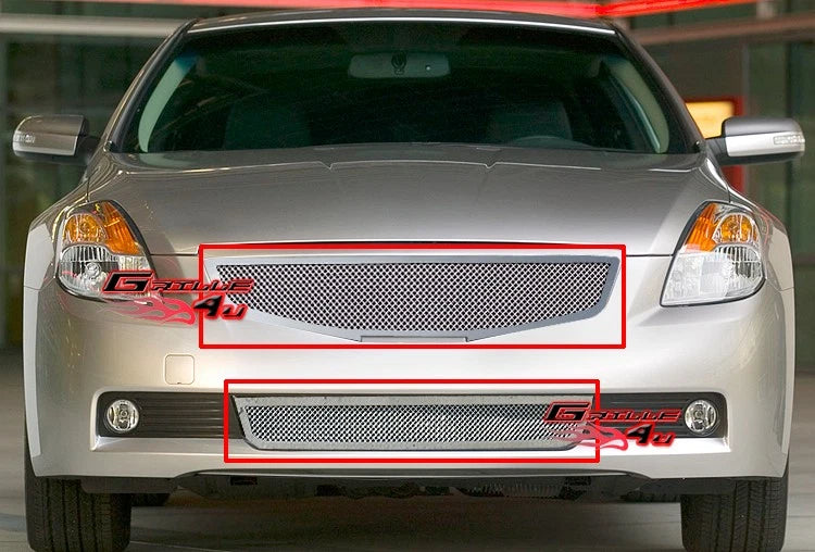 Stainless Mesh Grill Combo for Nissan Altima Coupe (2007–2009)