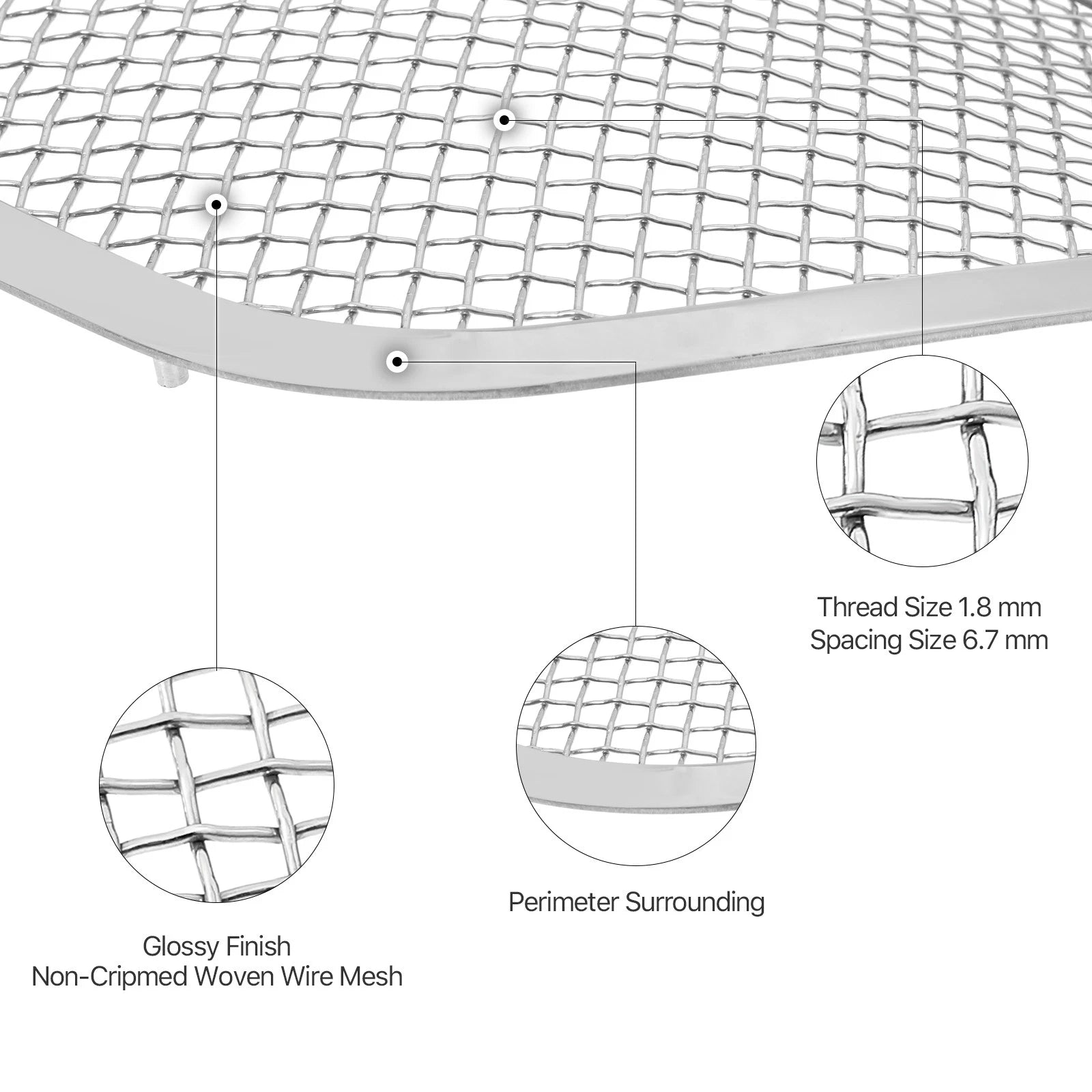 Stainless Mesh Grille Insert for Pontiac Solstice (2006-2008)