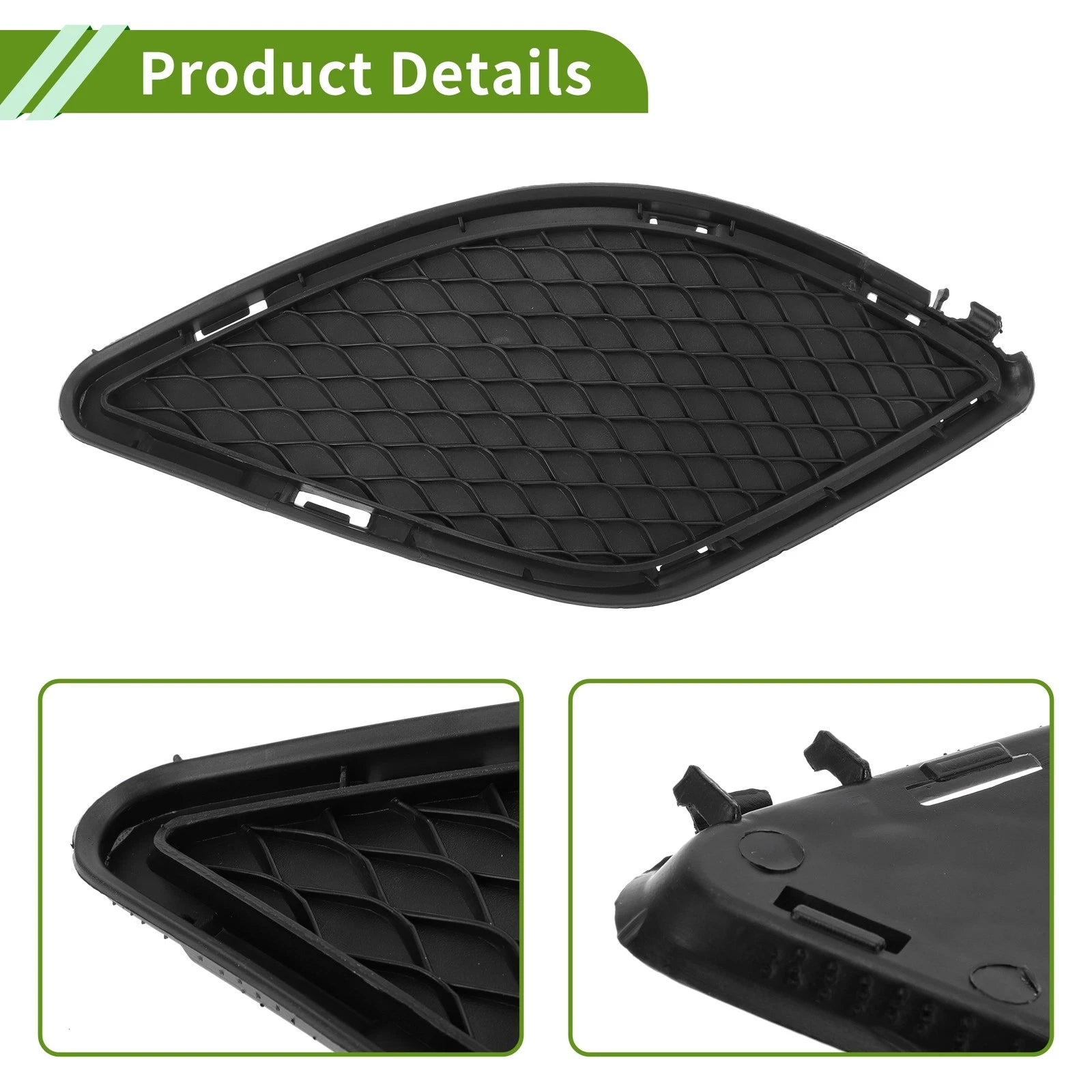 1 Pc Fog Light Grill for Mercedes-Benz (No. 1178850422) (Black)