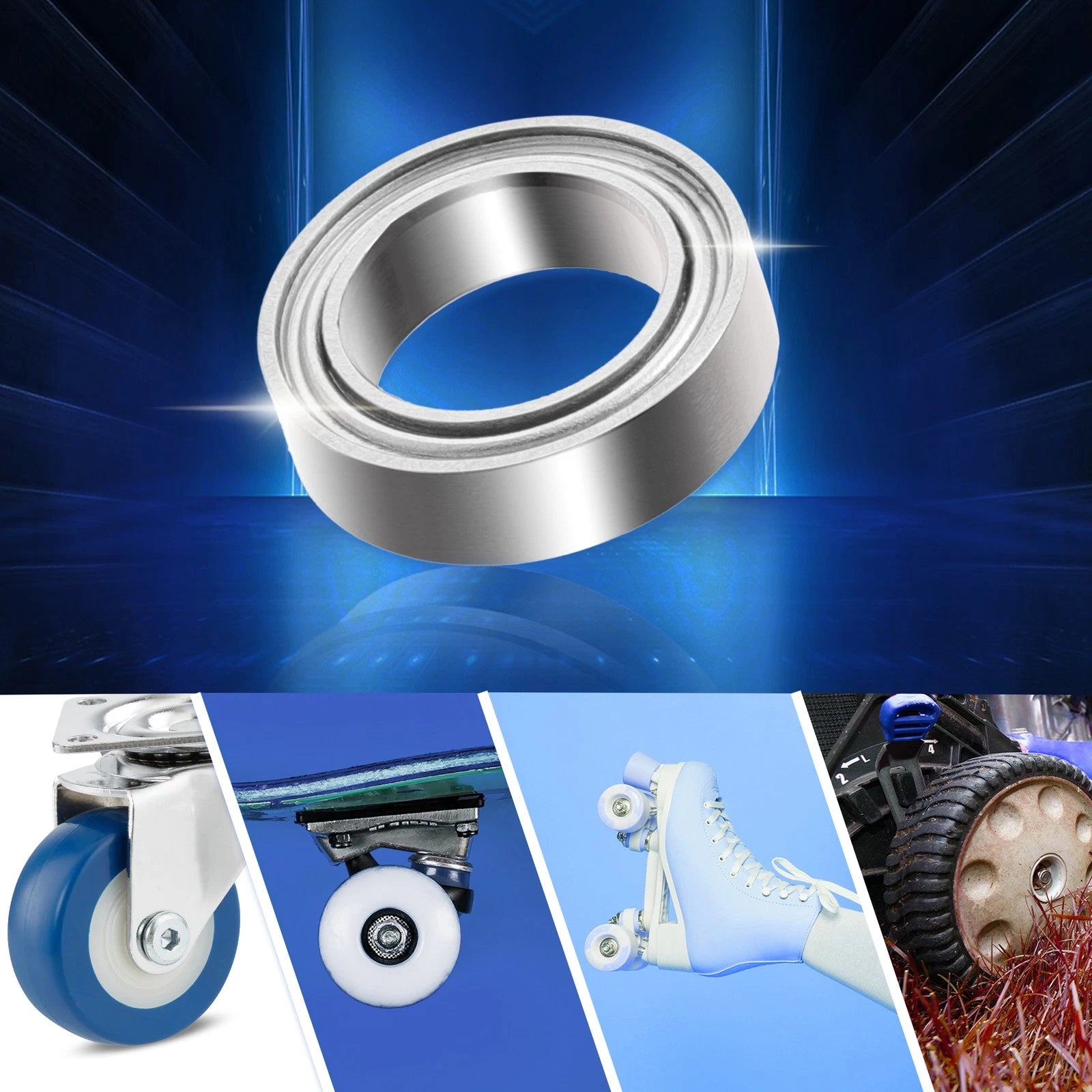 10 Pcs MR117ZZ Deep Groove Ball Bearings for Cars (7x11x3mm)