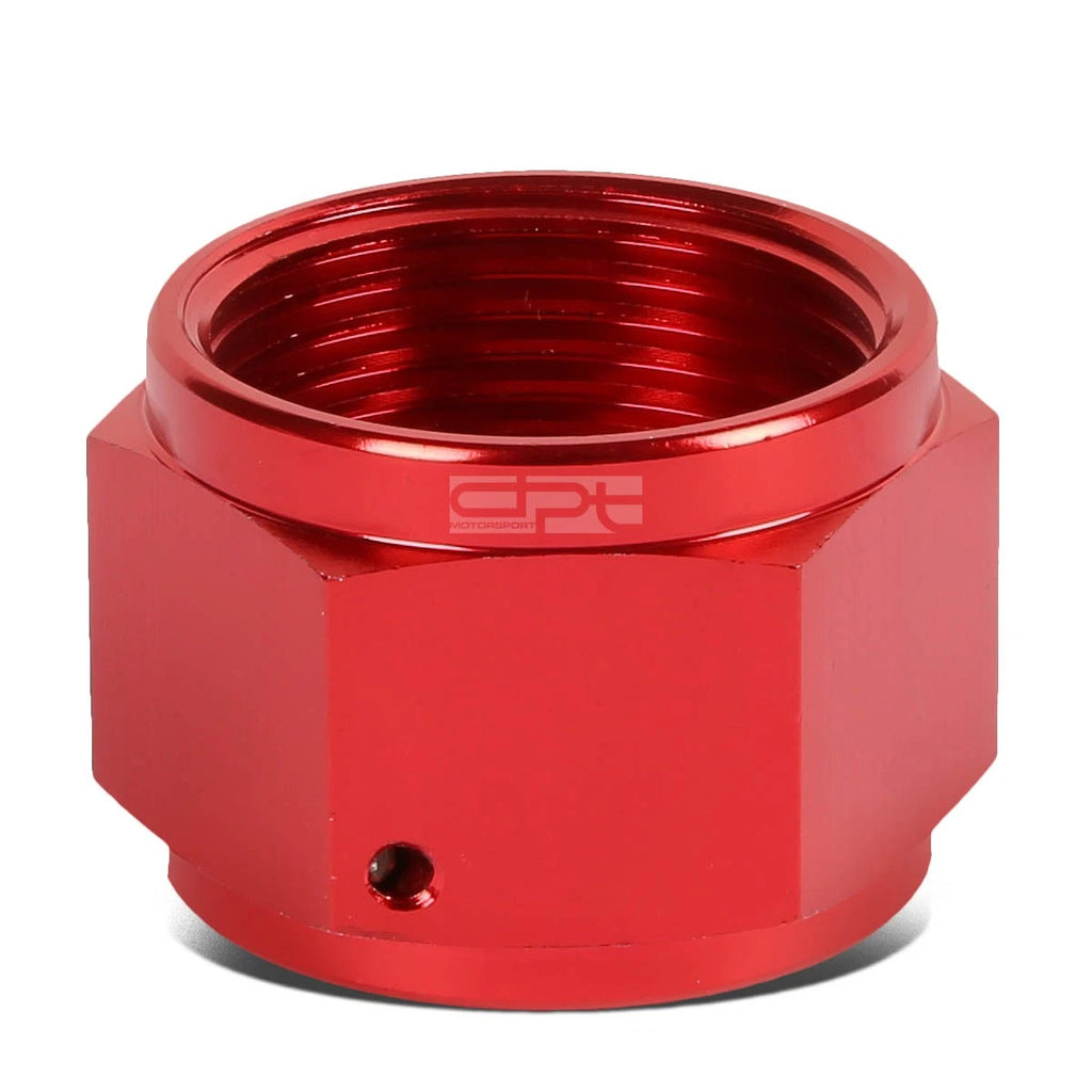 16-AN Red Anodized Aluminum Hex Head Female Flare End Cap/Nut Fitting