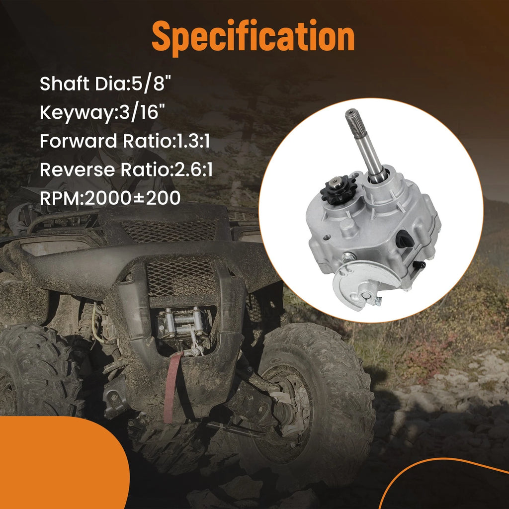 Forward Reverse Gearbox for Go Kart Fits 2HP–14HP Engine (4-Stroke)