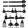 Set of 10 Front Lower Upper Ball Joints Tie Rods for GMC Canyon (2004–2006)