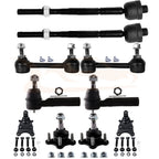 Set of 10 Front Lower Upper Ball Joints Tie Rods for GMC Canyon (2004–2006)