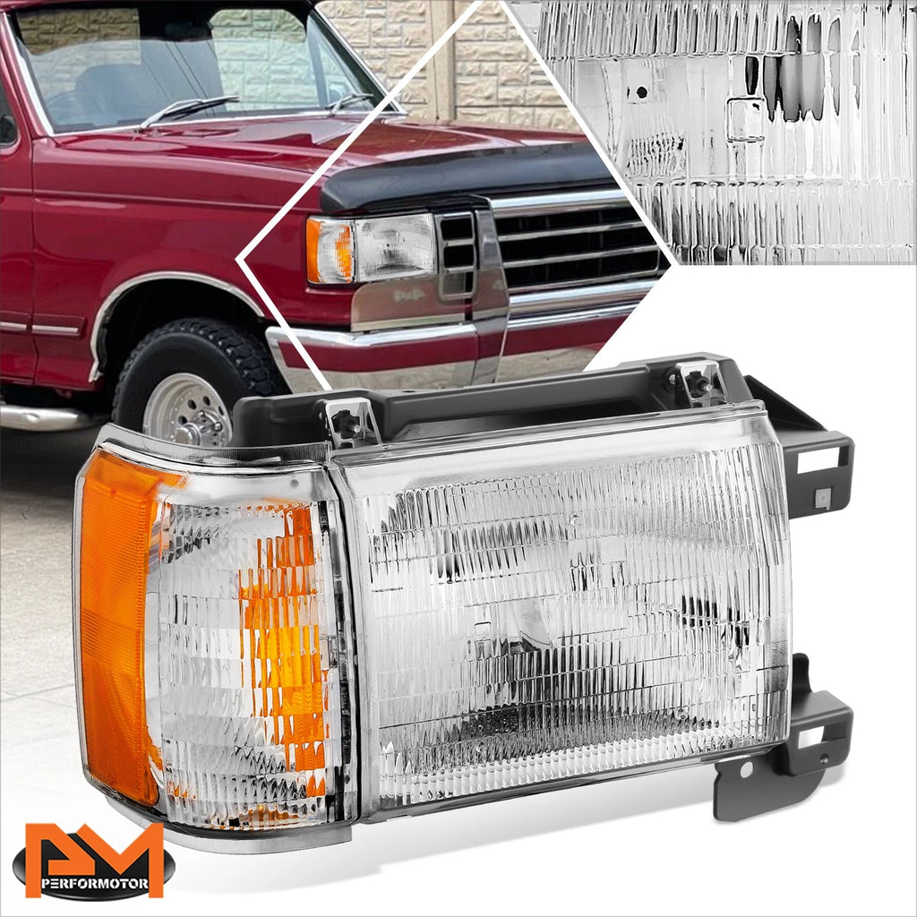 Right Side Headlight for Ford Bronco F-150 F-250 F-350 (1987–1991)