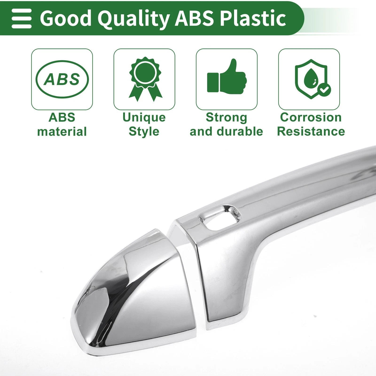 Car Door Handle Cover Trim for KIA Seltos (2019–2023) Silver Tone