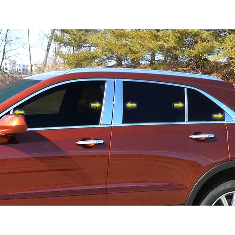 10pc. Luxury FX Pillar Post Trim for 2019-2023 Cadillac XT4 - LUXFX3823