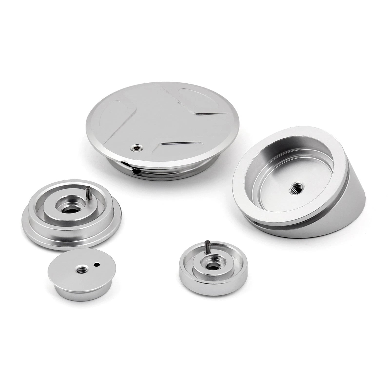 Silver Frame Hole Caps for BMW R 1200 GS ADV LC (2014–2015)