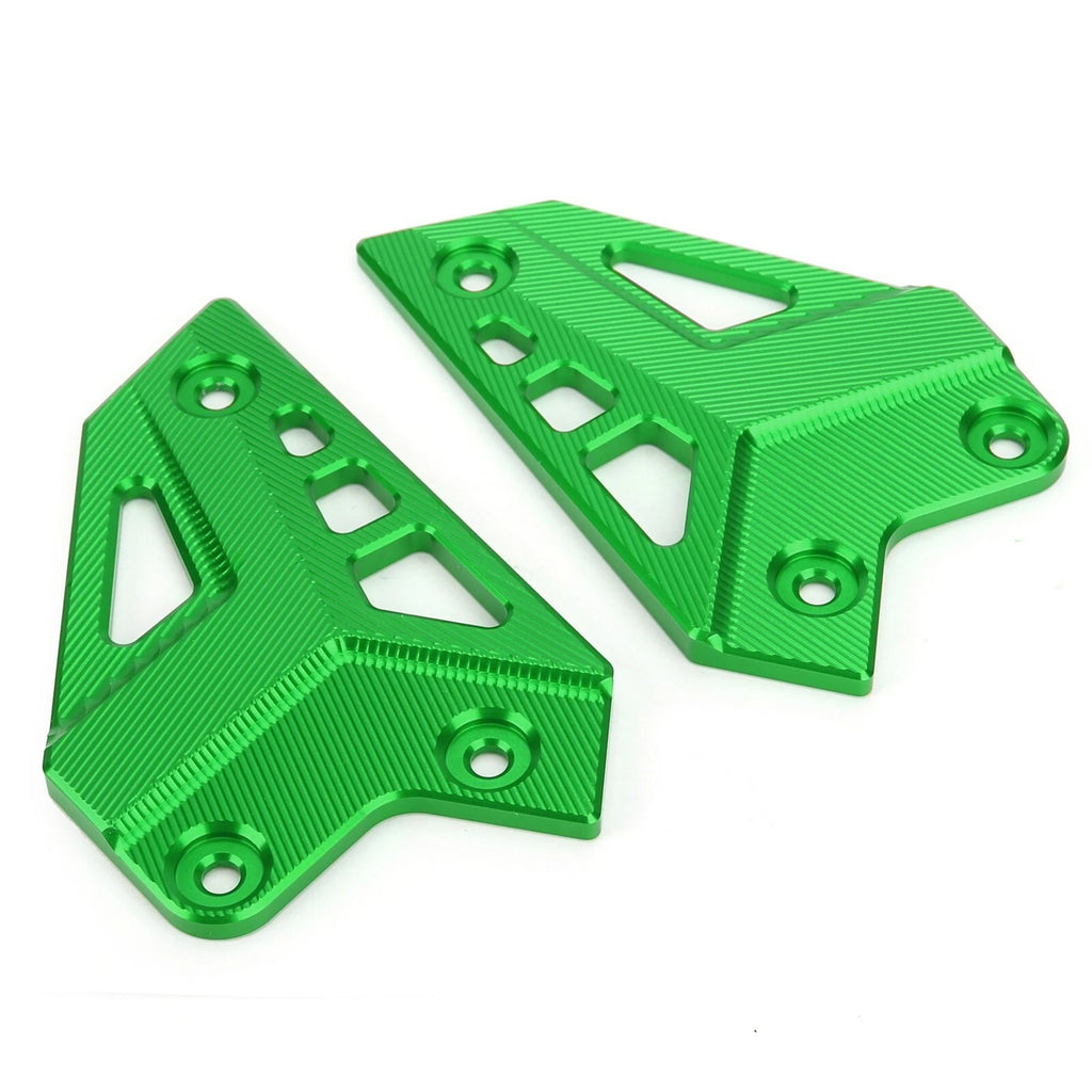 Green Left & Right Hanger Heel Plate Boot Guard for Kawasaki Z 900 (2017–2020)