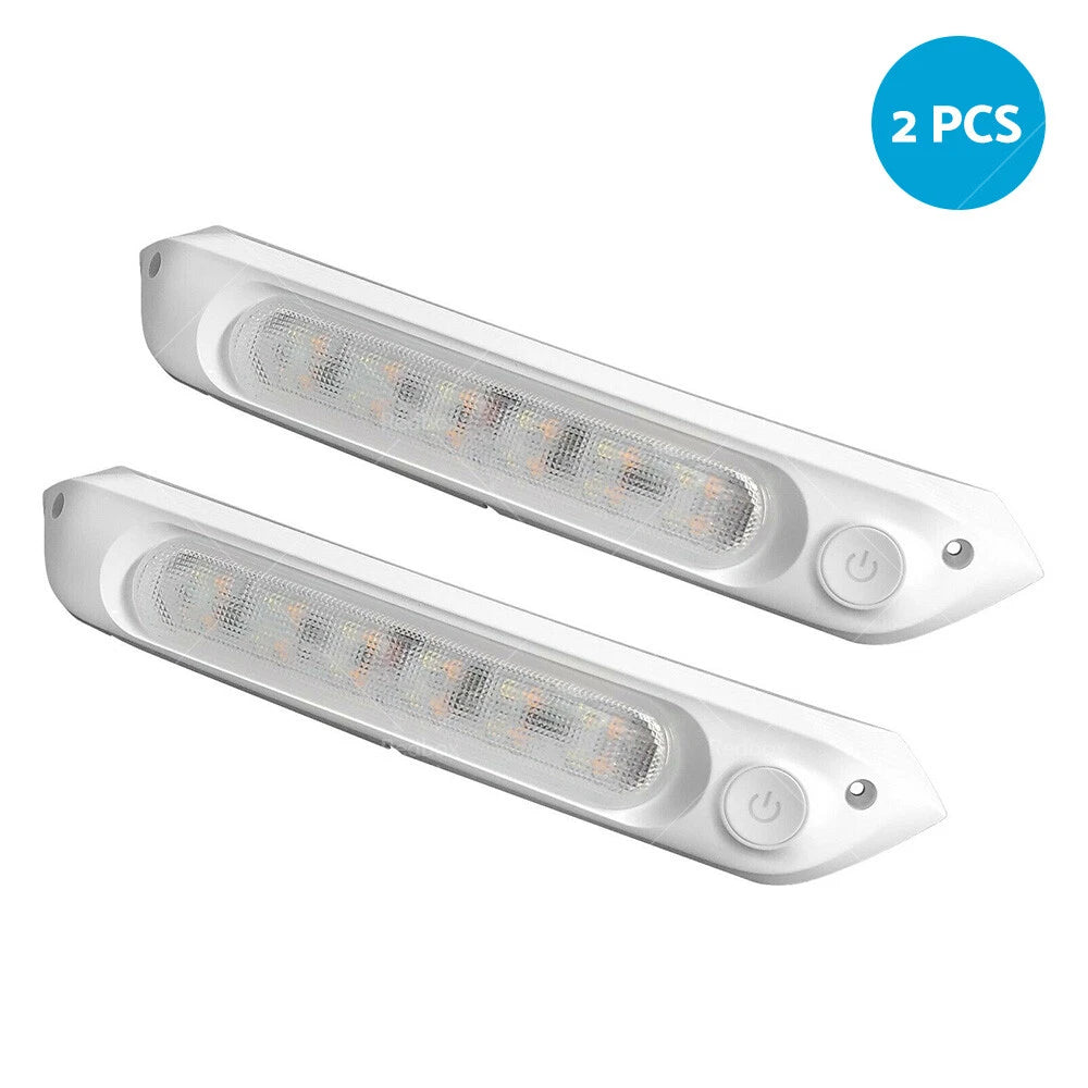 Dual LED Bug Light for RV Camper (12V) - Amber/White 287mm