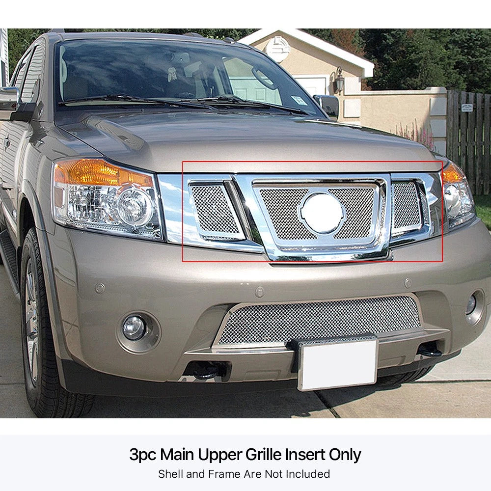 Stainless Chrome Mesh Grille for Nissan Armada (2008-2015)