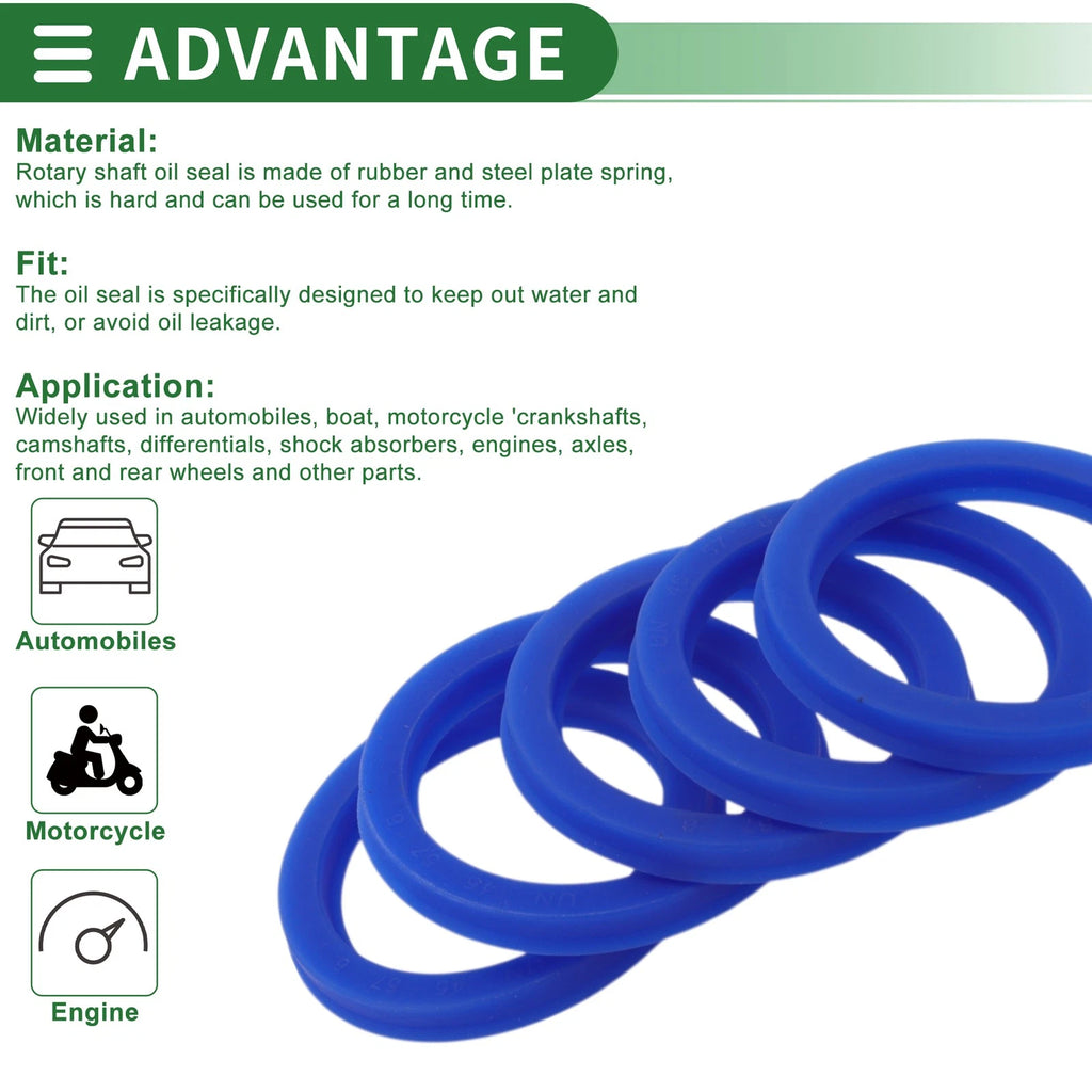 Set of 5 Oil Seal Rotary Shaft Seal 45x57x6mm TPU High Pressure