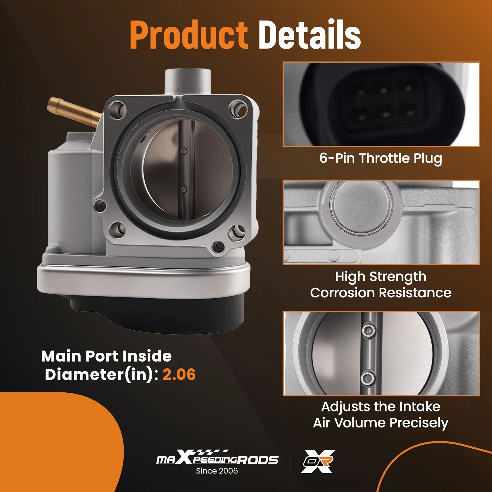 Throttle Body for Mini Cooper Base Hatchback 1.6 (2002–2006)