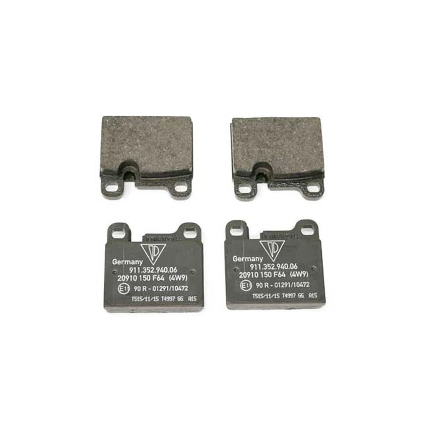 Set of 4 Textar Rear Brake Pads for Porsche 911 (1980–1989)